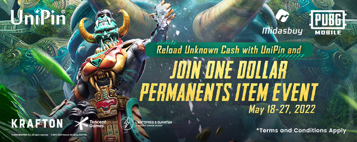 [Midasbuy] PUBGM ONE-Dollar Permanent Item Event is Back! (PH)